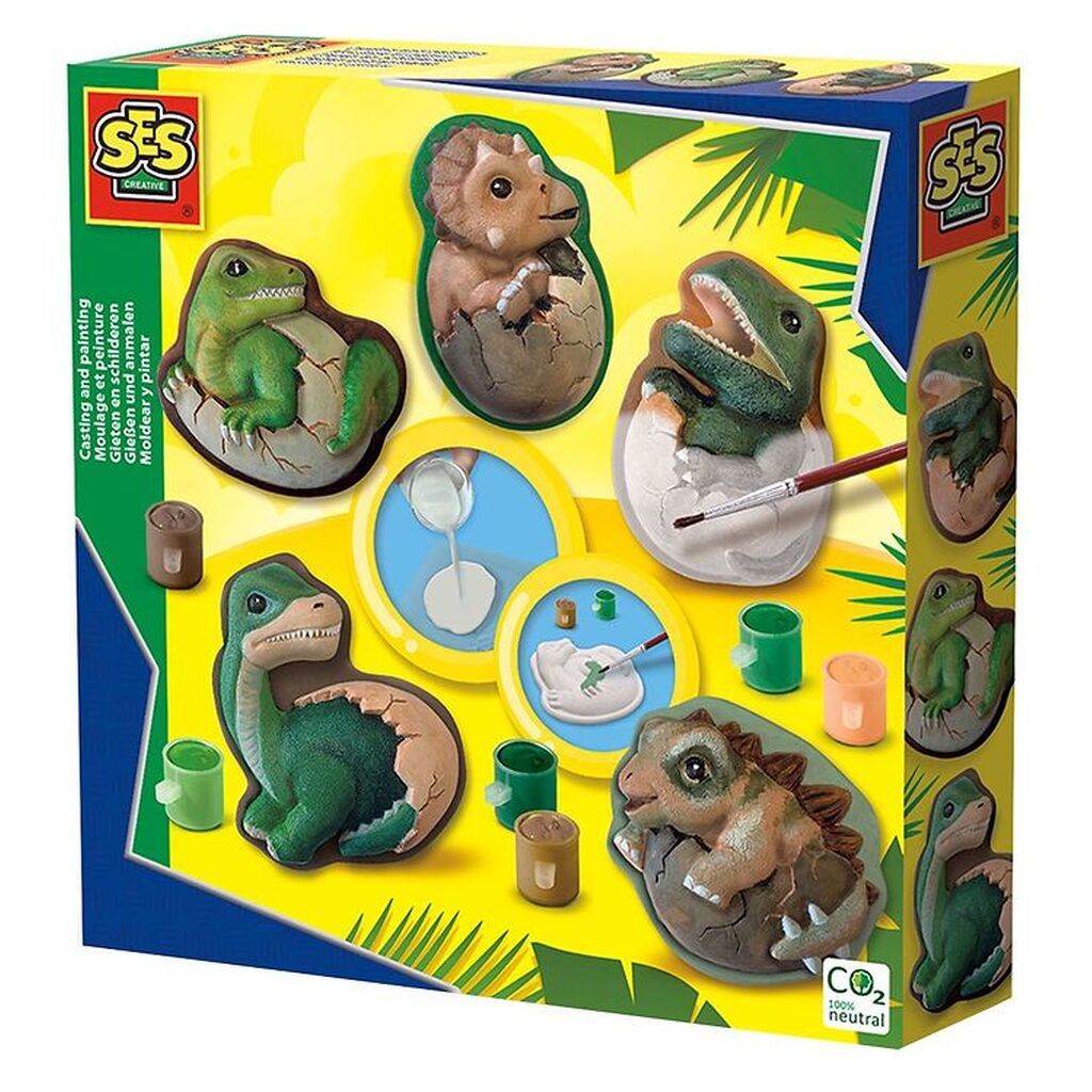 SES Creative - Støb & Mal - Dino Æg