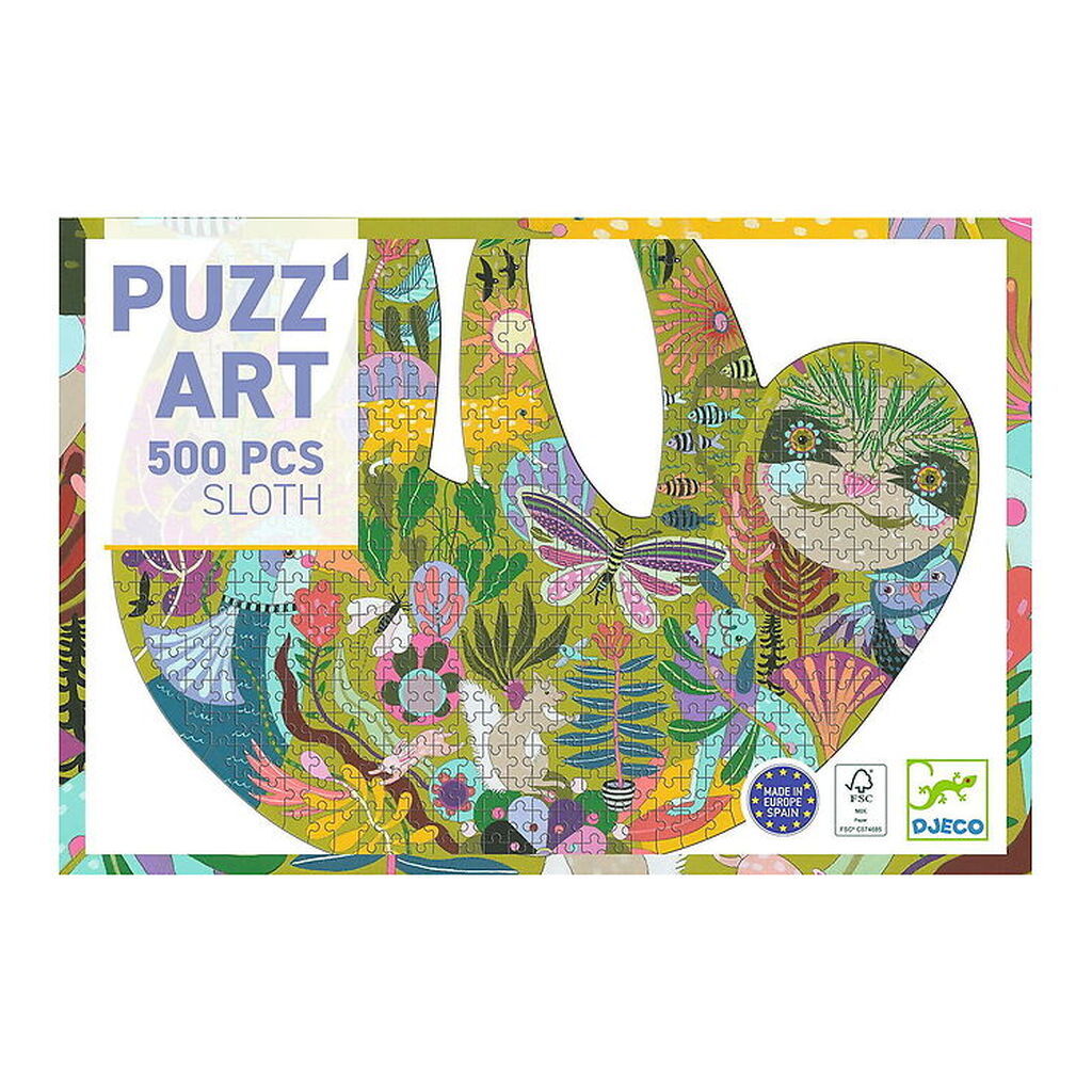 Djeco Puslespil - 500 Brikker - PuzzÂ´Art - The Sloth