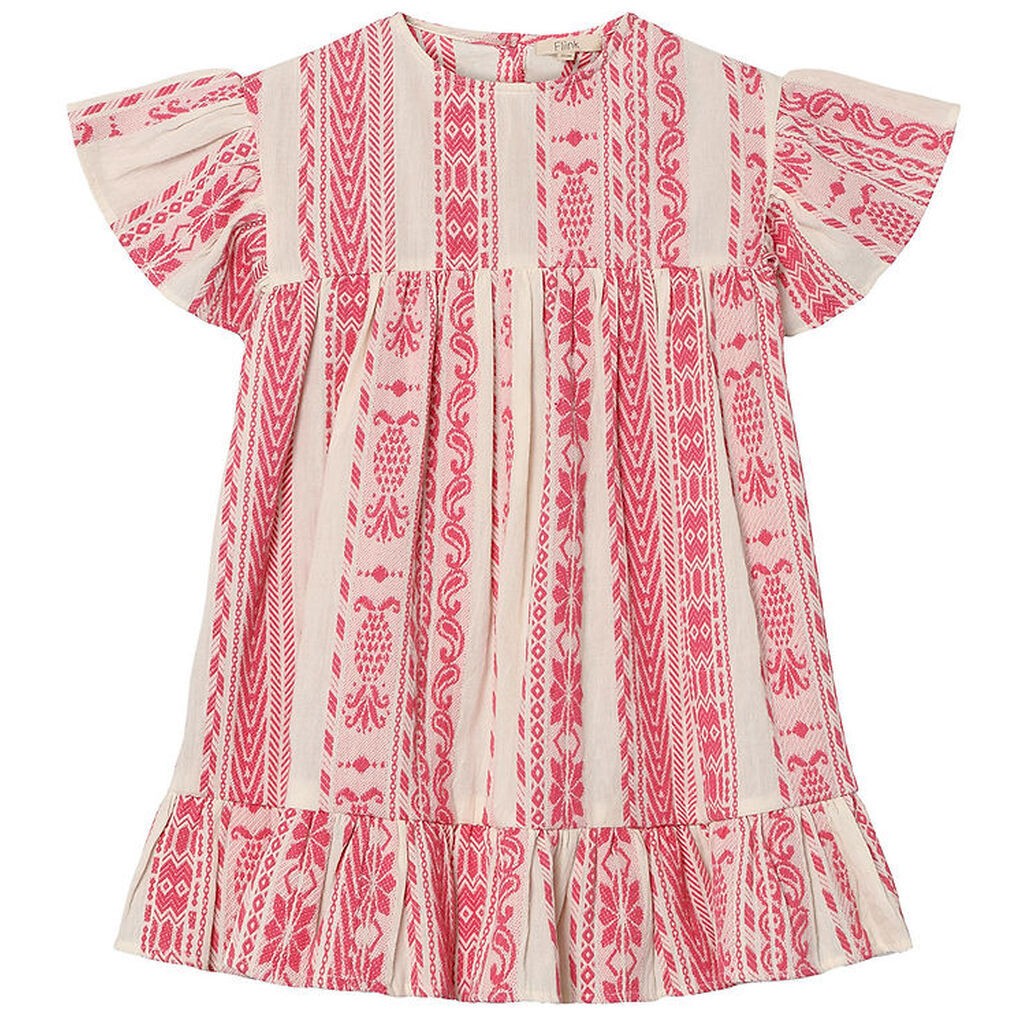 Fliink Kjole - Addie - Cloud Dancer Pink Stripe