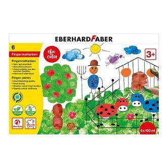 Eberhard Faber Fingermaling - 6 stk. - 100 ml.