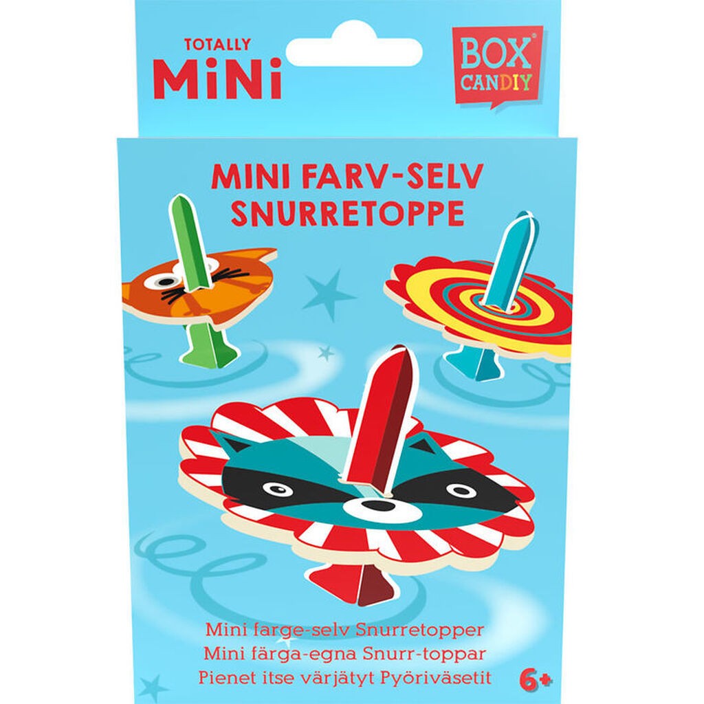 BOX CANDIY Kreasæt - Farv-selv Snurretoppe - Totally Mini
