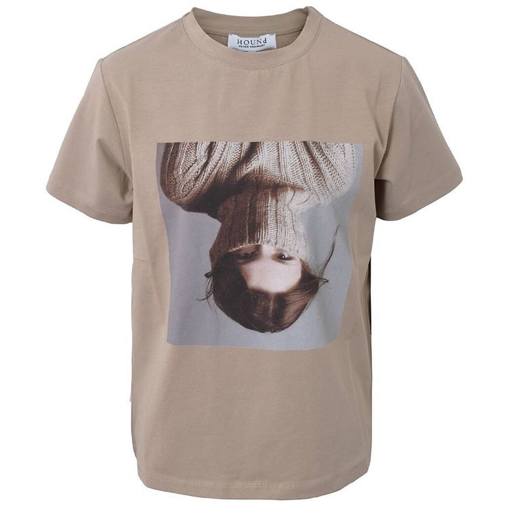 Hound T-shirt - Latté m. Print