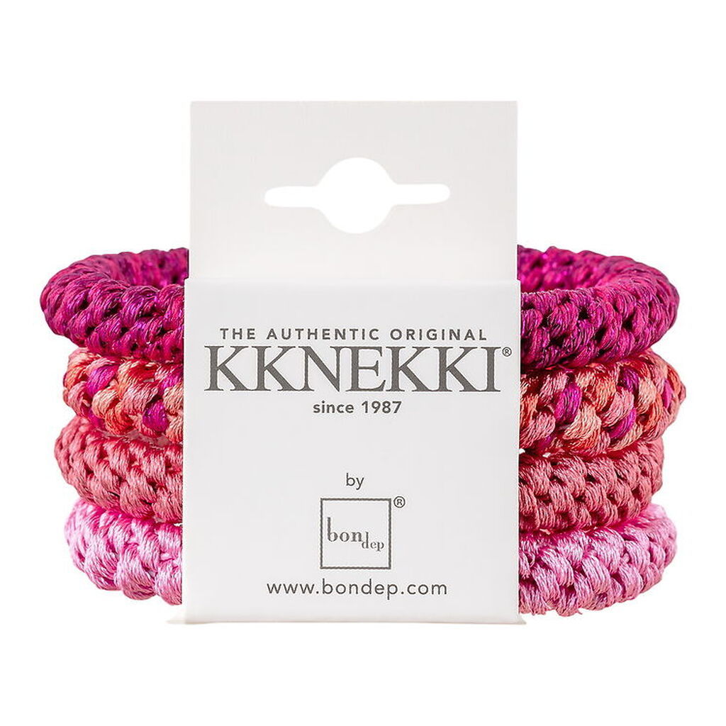 Kknekki Hårelastikker - 4-pak - Pink