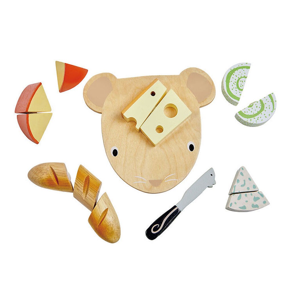 Tender Leaf Trælegetøj - Skærebræt med Ost - 15 Dele