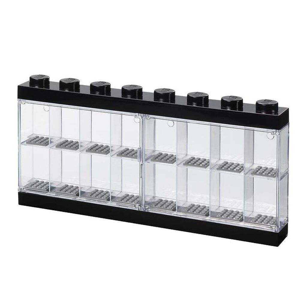 LEGOÂ® Storage Minifigur Display - 16 rum - 38 cm - Sort