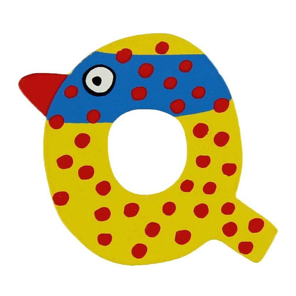 Petit Jour Paris Crazy Bird Bogstav - Q - Gul