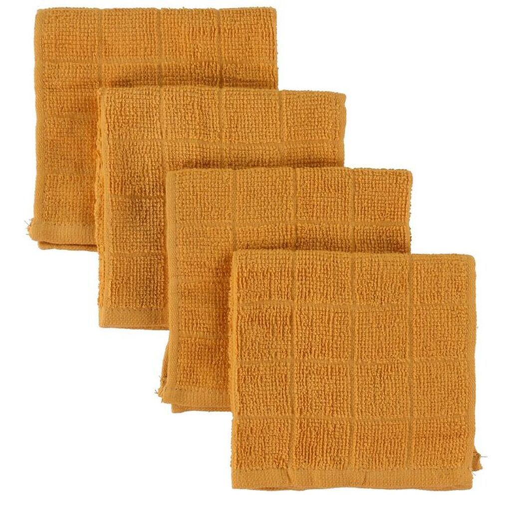 Pippi Vaskeklude - 4-pak - 27x27 - Mineral Yellow