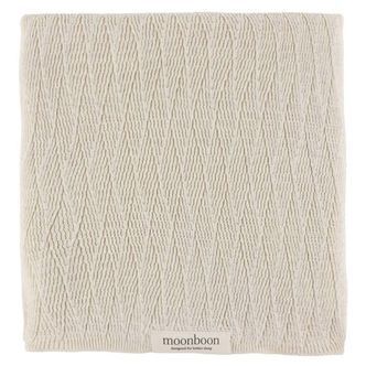 Moonboon Tæppe - Strik - 100x80 cm - Nature
