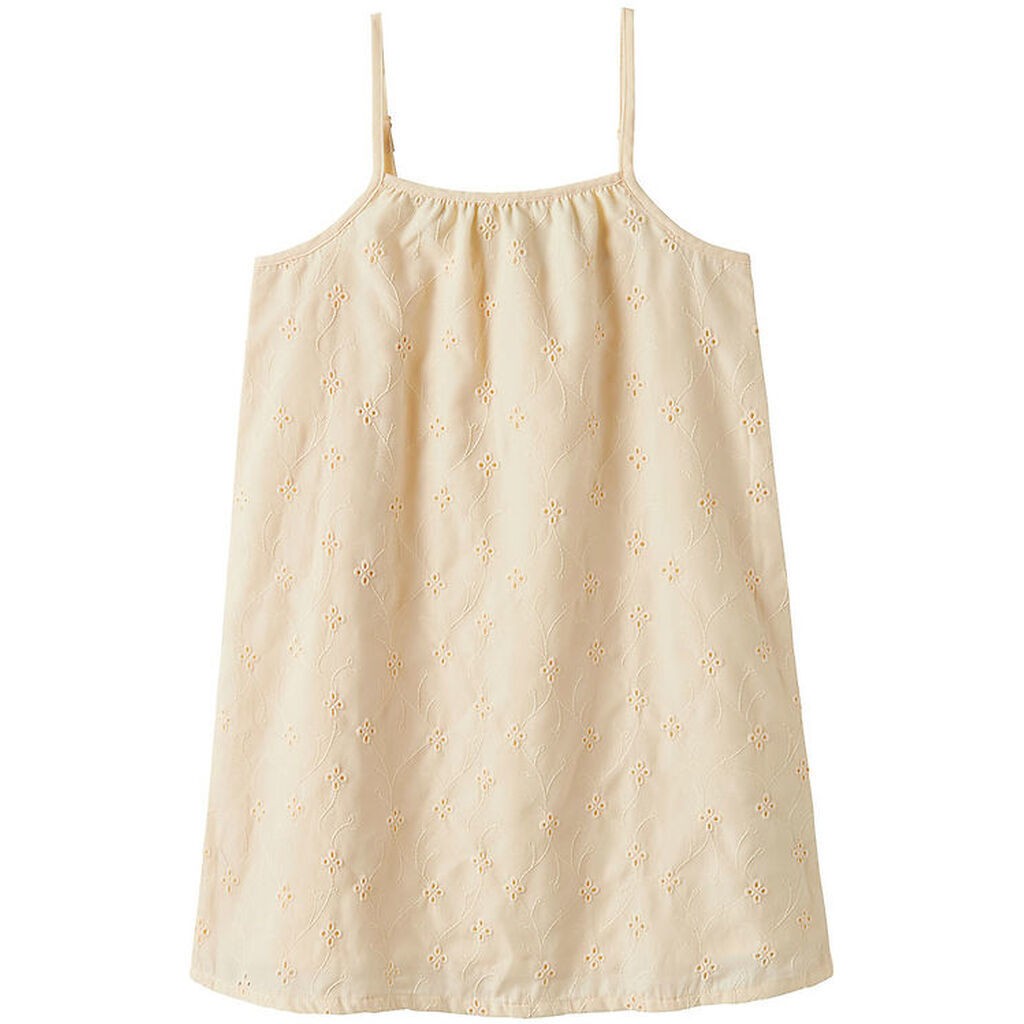 Name it Kjole - NkfVioleta - Buttercream m. Broderi Anglaise