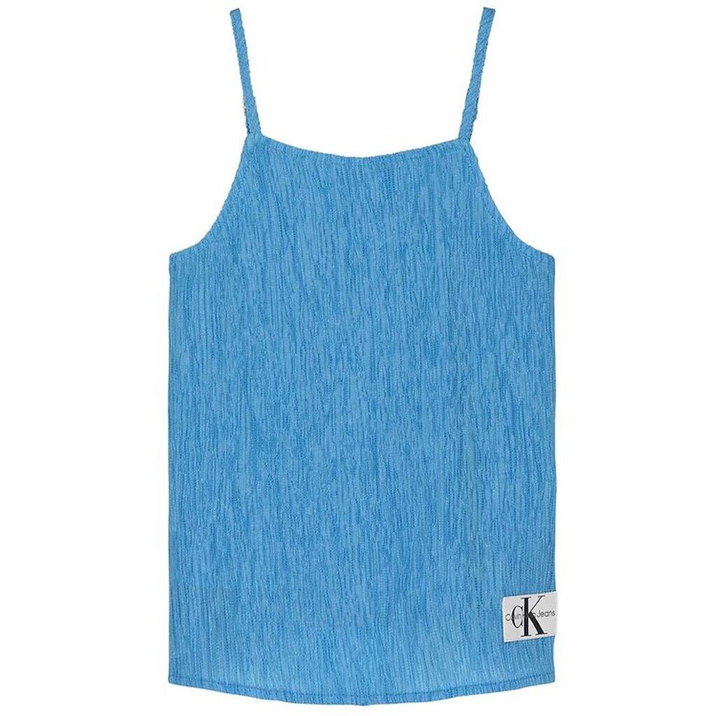 Calvin Klein Tanktop - Crinkle Strap - Blue Crush