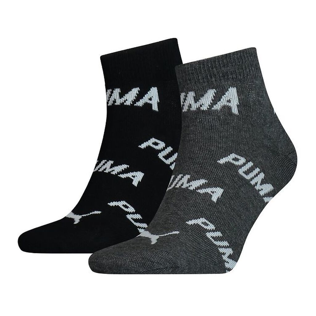 Puma Ankelstrømper - Sneaker - 2-pak - Sort/Grå