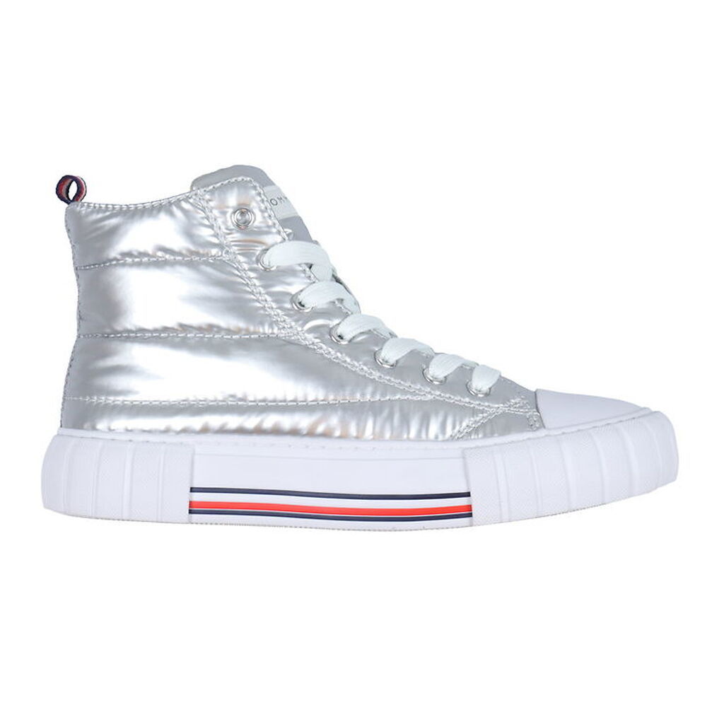 Tommy Hilfiger Støvler - High Top Lace-Up - Silver