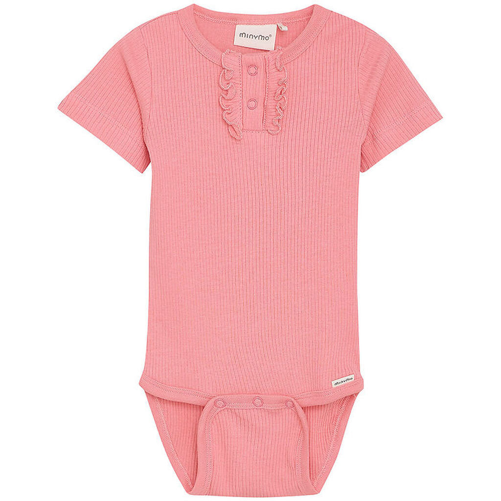 Minymo Body k/æ - Rib - Strawberry Pink