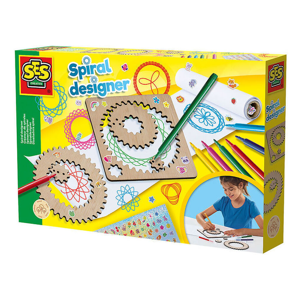 SES Creative Kreasæt - Spiraltegnesæt Af Træ
