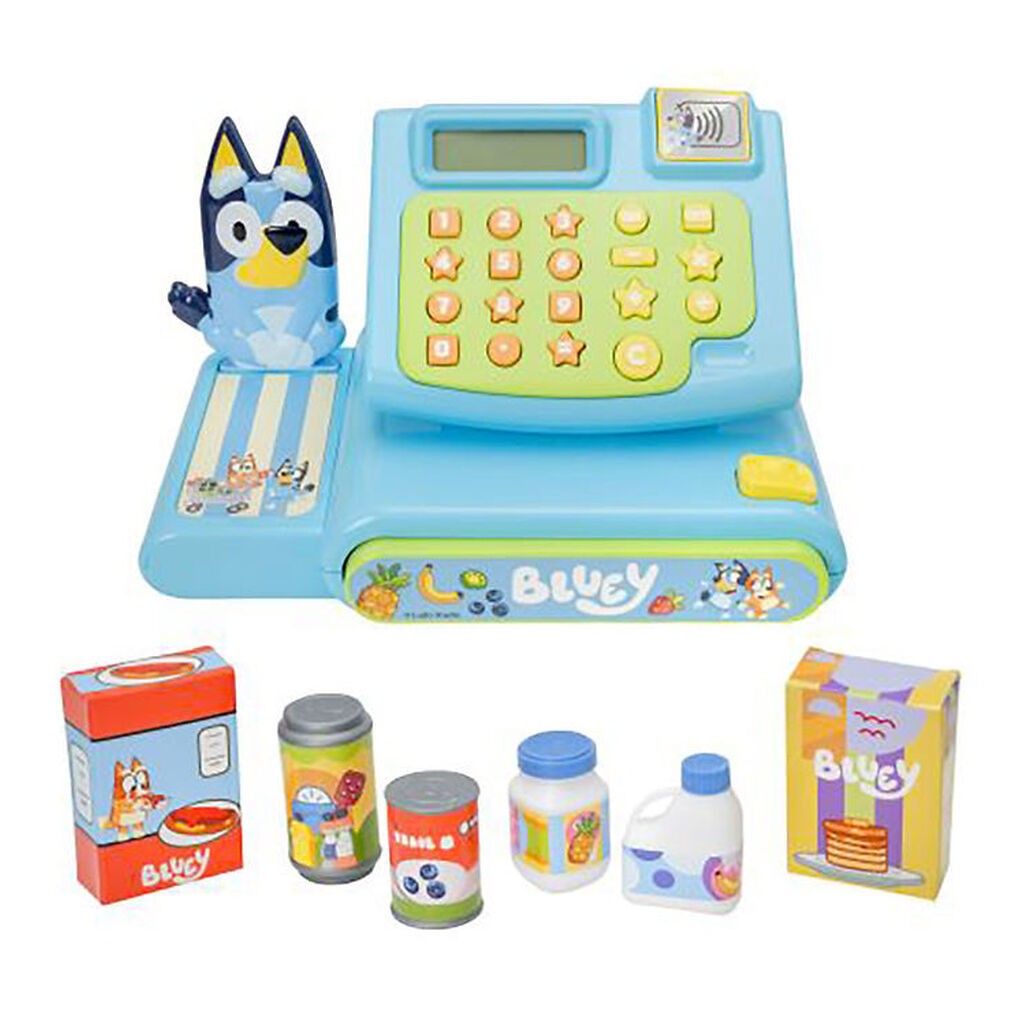 Bluey Kasseapparat m. Tilbehør