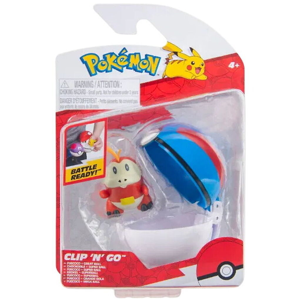 Pokémon Figur - Clip 'N' GO - Fuecoco m. Great Ball