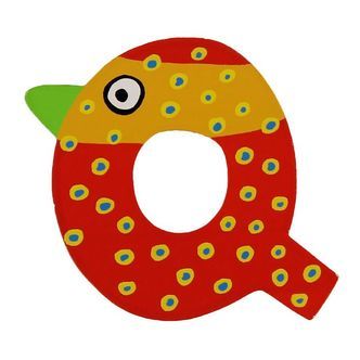 Petit Jour Paris Crazy Bird Bogstav - Q - Rød