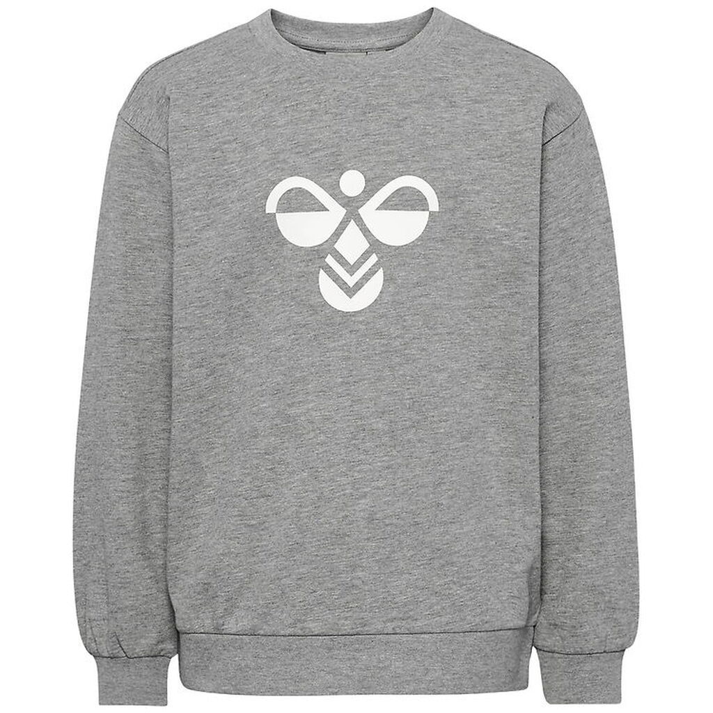 Hummel Sweatshirt - hmlJr Reg Tukas - Gråmeleret m. Logo