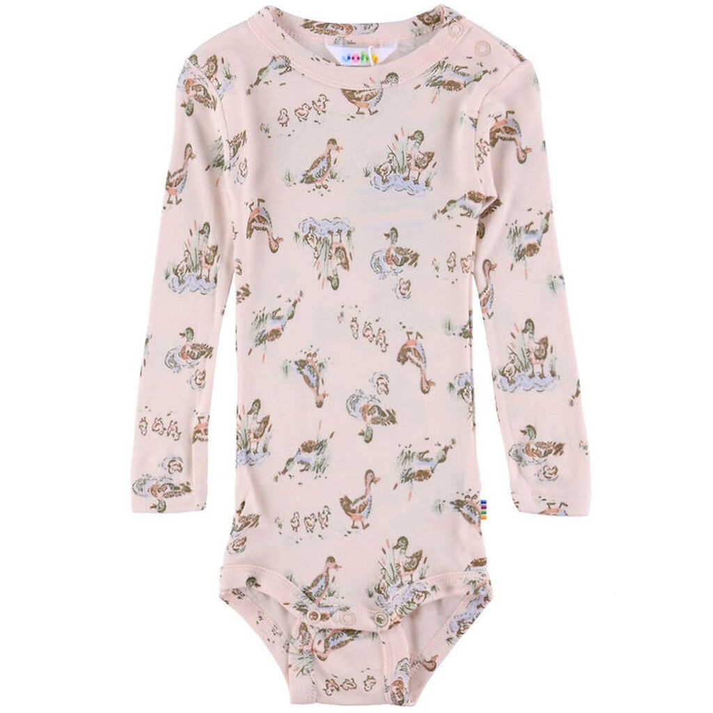 Joha Body l/æ - Bambus - Lyserød m. Ænder