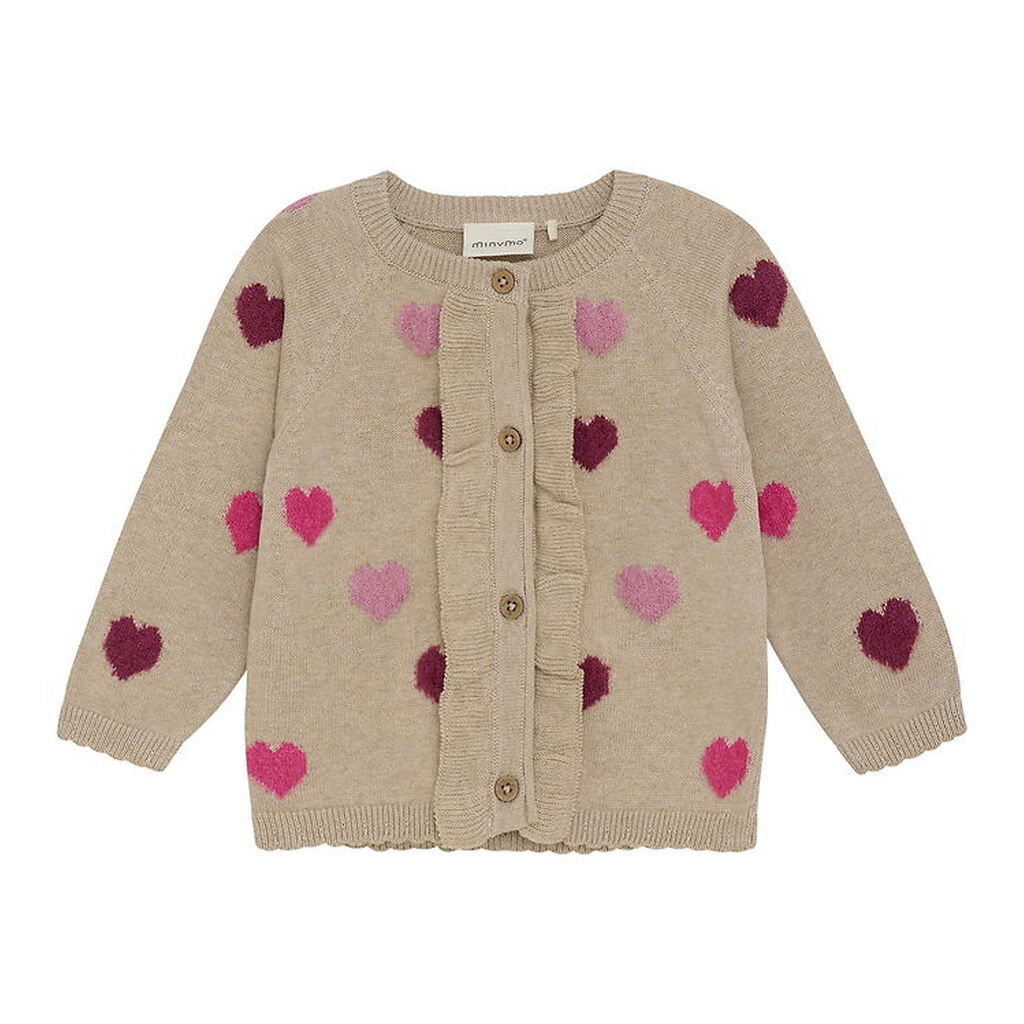 Minymo Cardigan Knit - Beige Melange