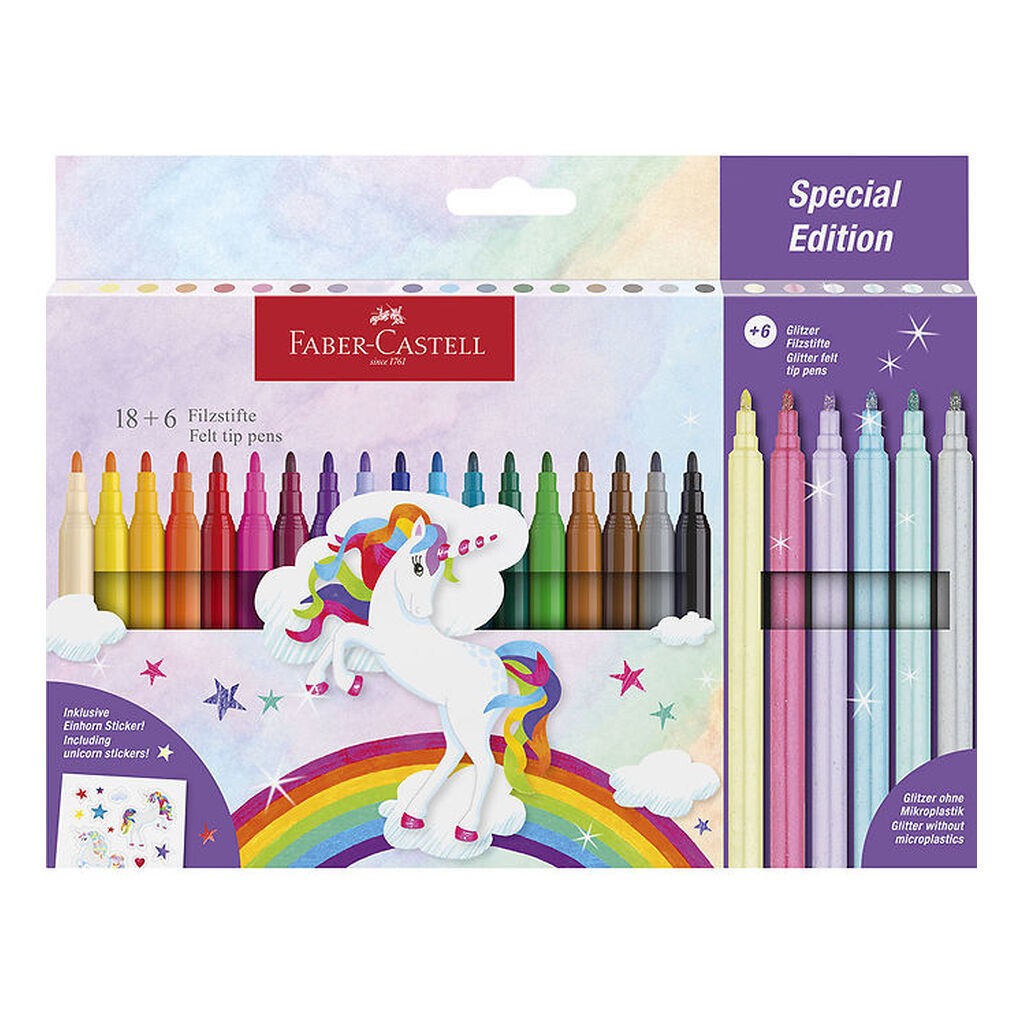 Faber-Castell Tuscher - 24 stk. - Unicorn Pastel