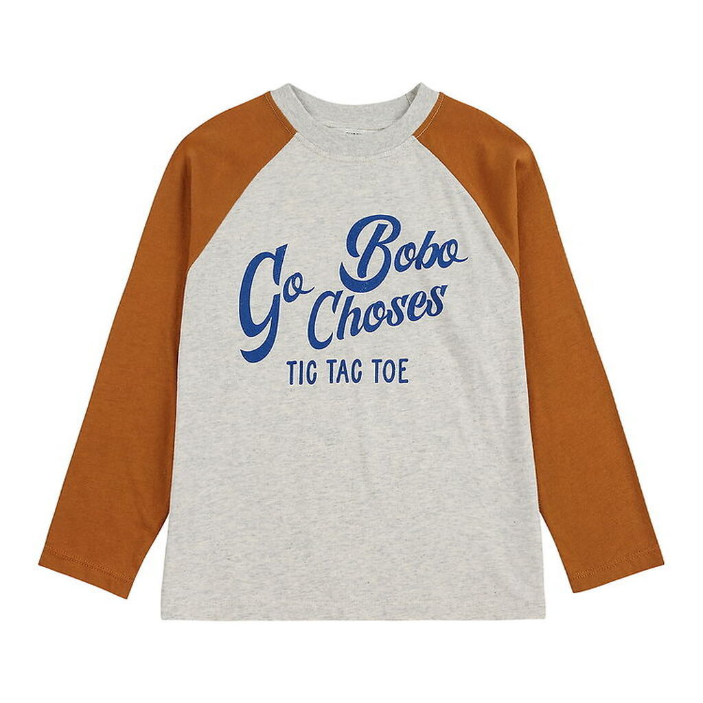 Bobo Choses Bluse - Go Bobo - Light Heather Grey/Brown