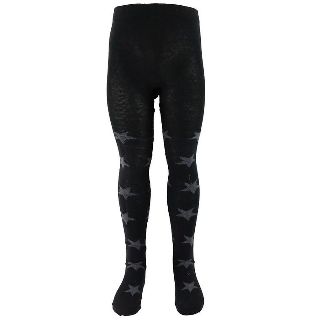 Minymo Strømpebukser - Sort m. Stjerner
