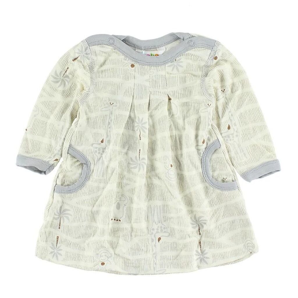 Joha Kjole - Bambus - Creme/Grå m. Dyr