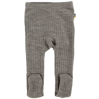 Joha Leggings m. Fod - Uld - Brunmeleret