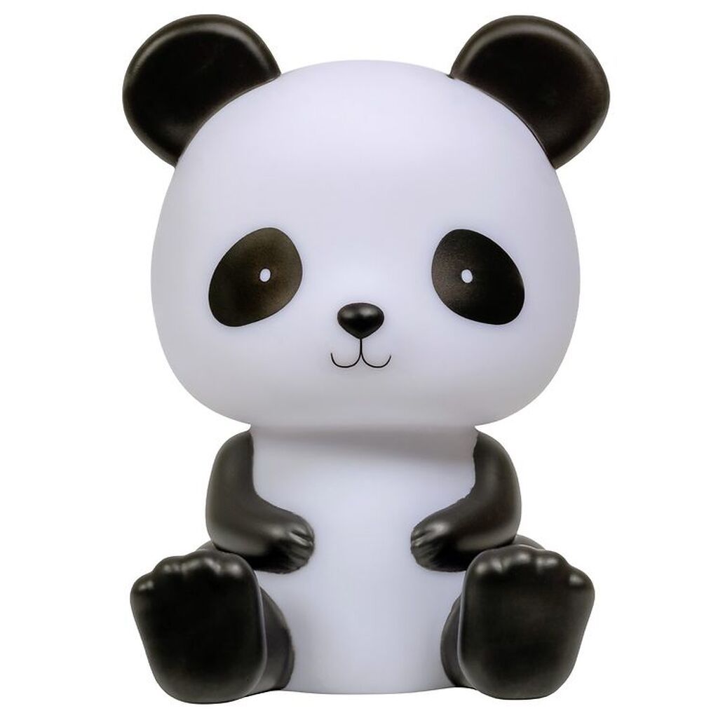 A Little Lovely Company Natlampe - Panda - 19 cm - Sort/Hvid