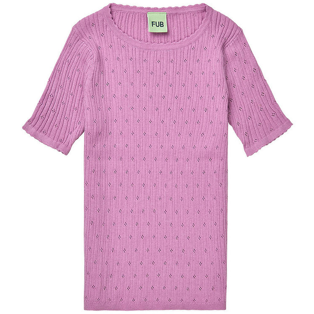 FUB T-Shirt - Rib - Pointelle - Orchid
