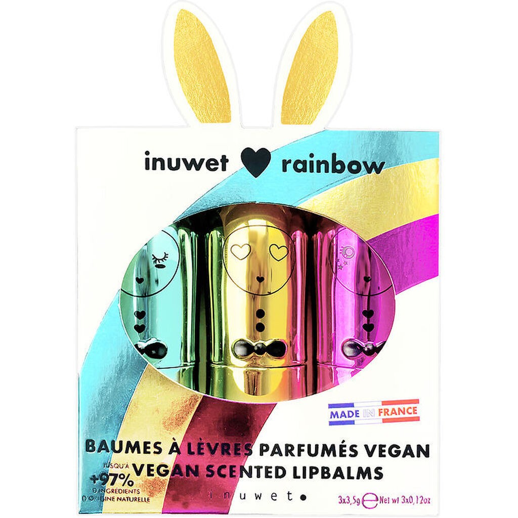 Inuwet Læbepomader - 3-pak - Rainbow - Cupcake/Cheesecake/Milksh