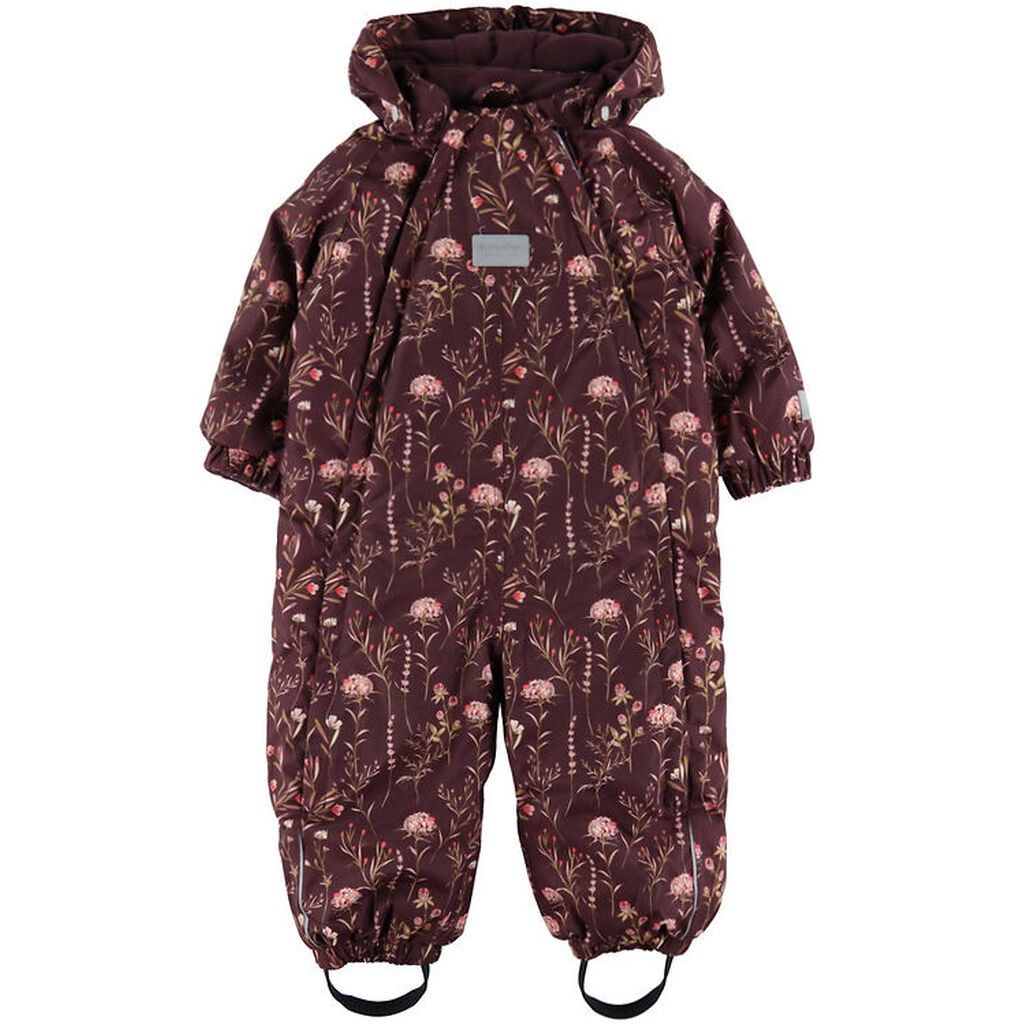 Minymo Flyverdragt - Catawba Grape m. Blomster