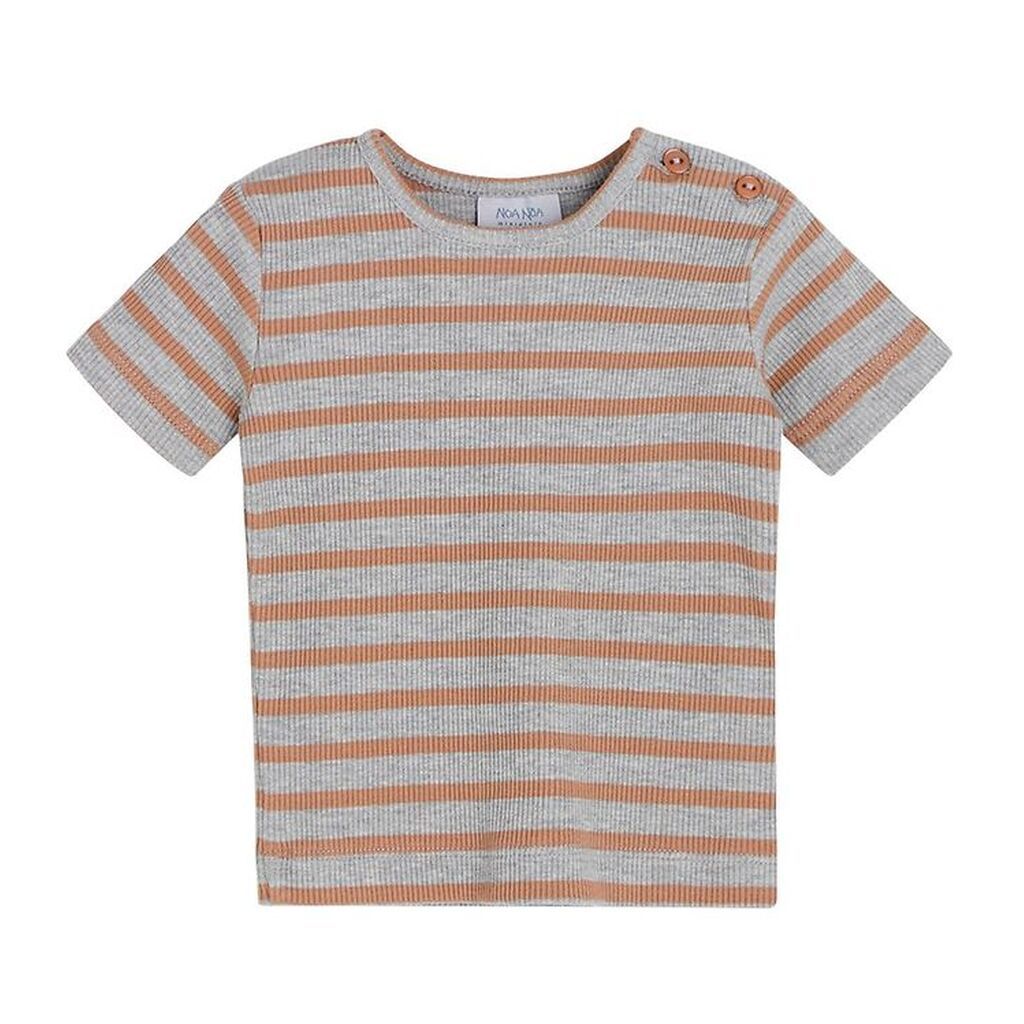 Noa Noa miniature T-shirt - Rib - Art Grey Melange