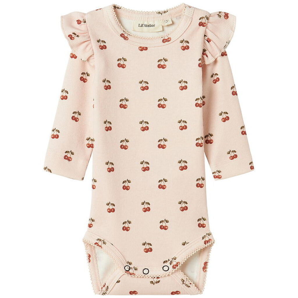 Lil Atelier Body l/æ - Rib - Noos - NbfLavo - Silver Peony m. Ki