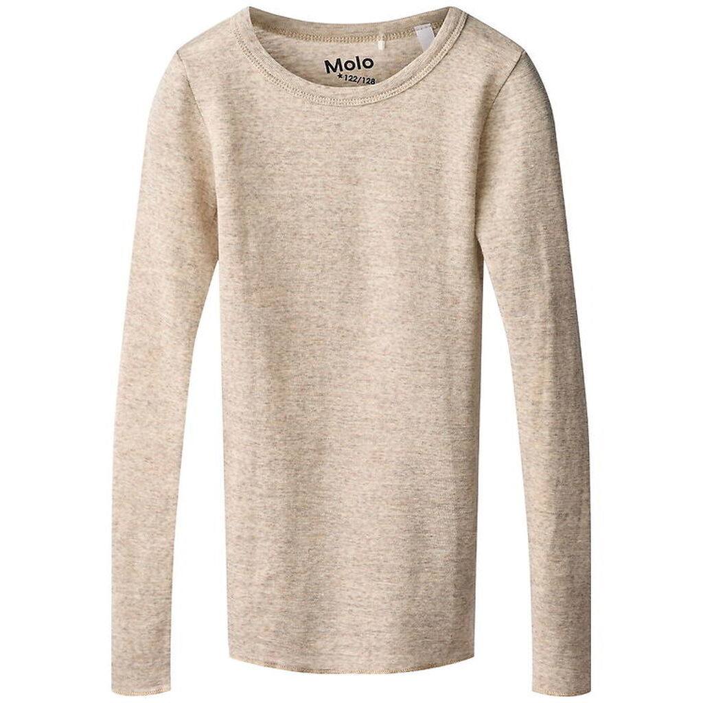 Molo Bluse - Merino Uld - Rihanna - Oatmeal Melange