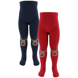 Name It Strømpebukser - NmfVichristmas - 2-pak - Dark Sapphire/J