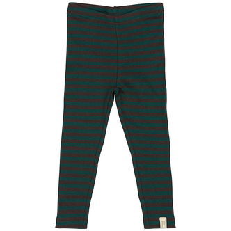 Petit Piao Leggings - Rib - Modal - Dark Sea/Coffe Bean