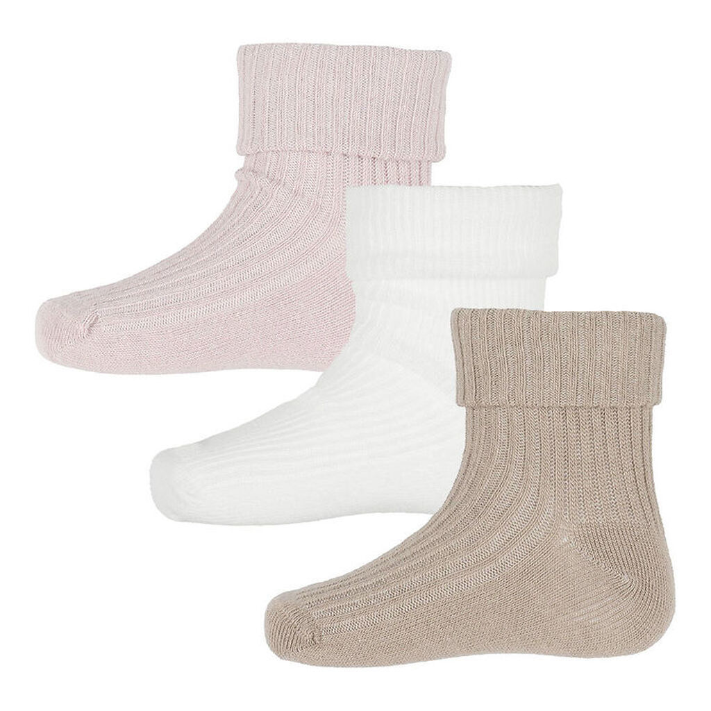 Minymo Strømper - 3-Pak - Rib - Shell