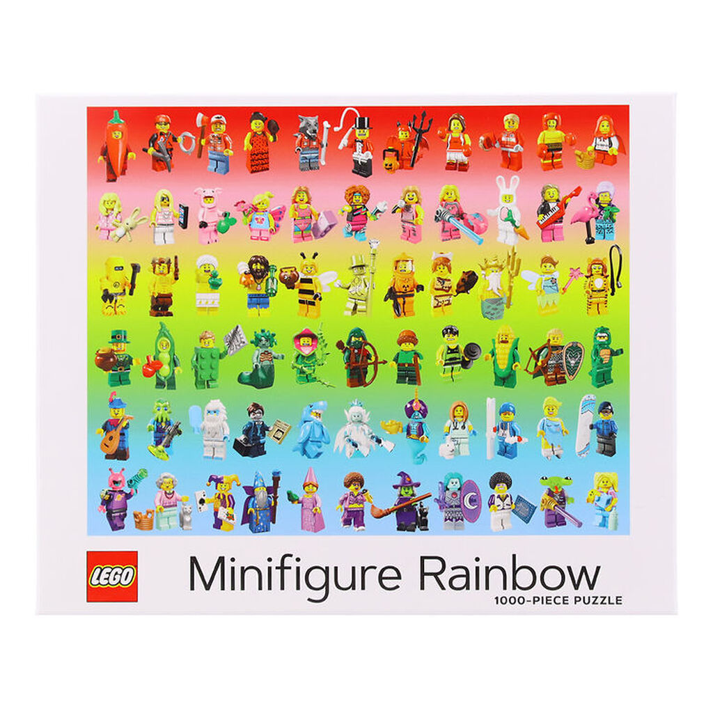 LEGOÂ® Puslespil - 1000 Brikker - Minifigure Rainbow