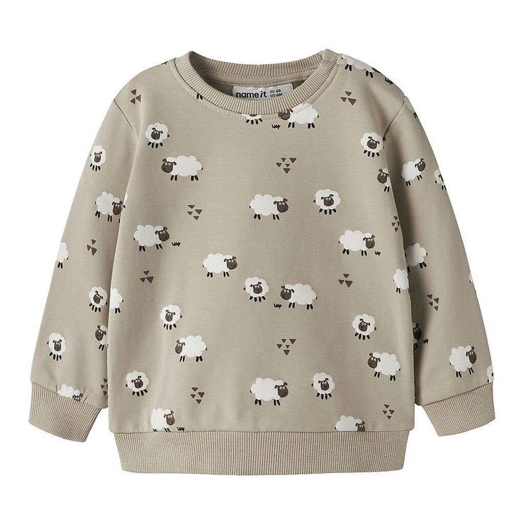 Name It Sweatshirt - NbmVimmer - Island Fossil/Sheep