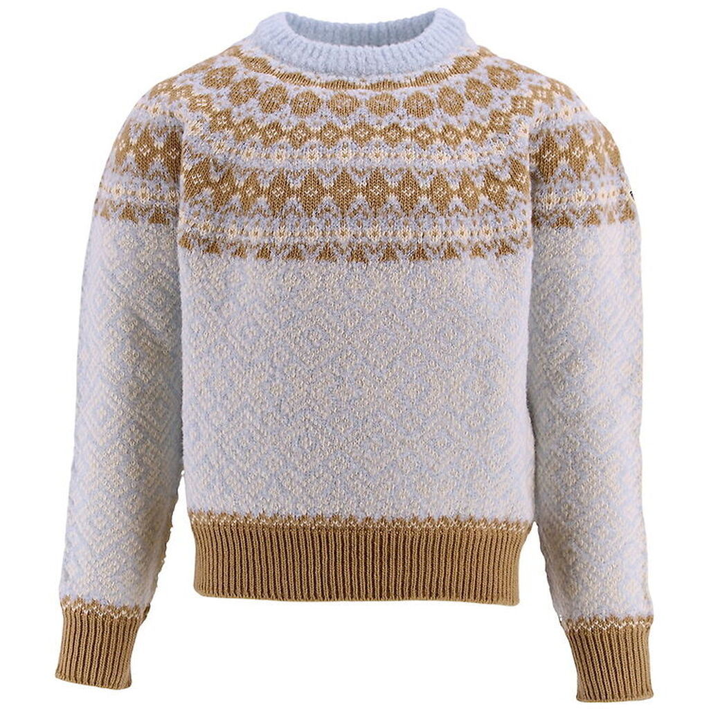 Moncler Bluse - Uld - Lyseblå m. Lysebrun