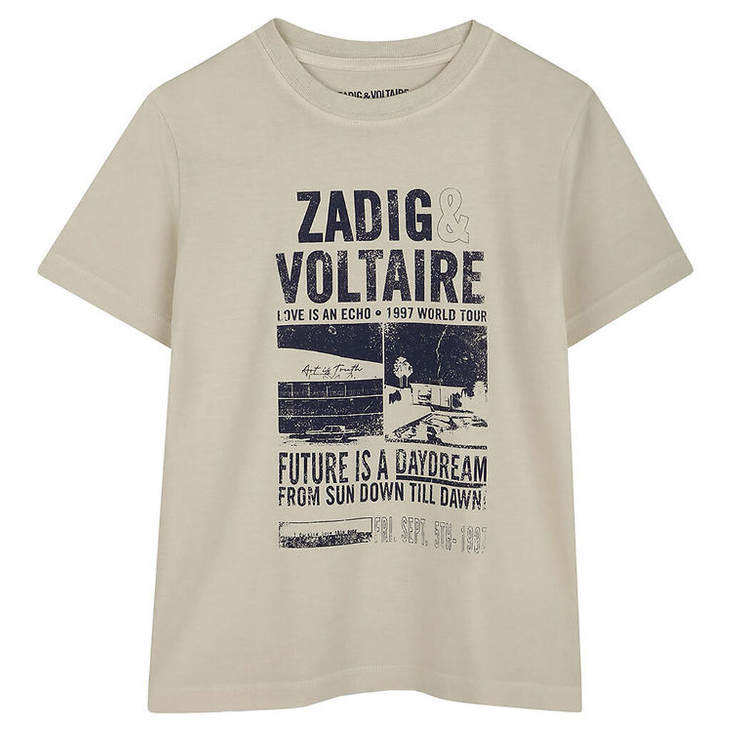Zadig & Voltaire T-shirt - Beige m. Print