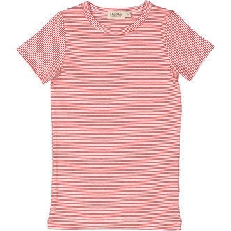 MarMar T-shirt - Rib - Modal - Tago - Red Stripe