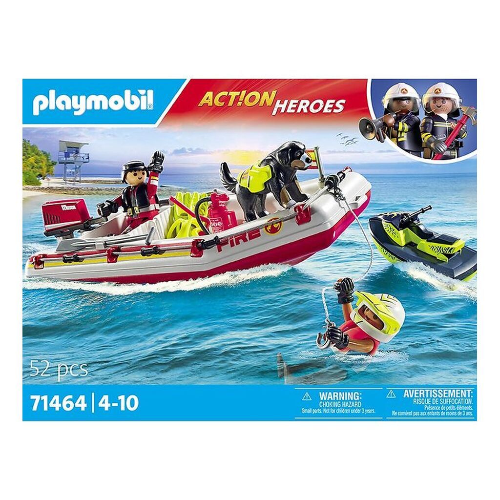 Playmobil Action Heroes - Brandbåd med Vand... - 71464 - 52 Dele