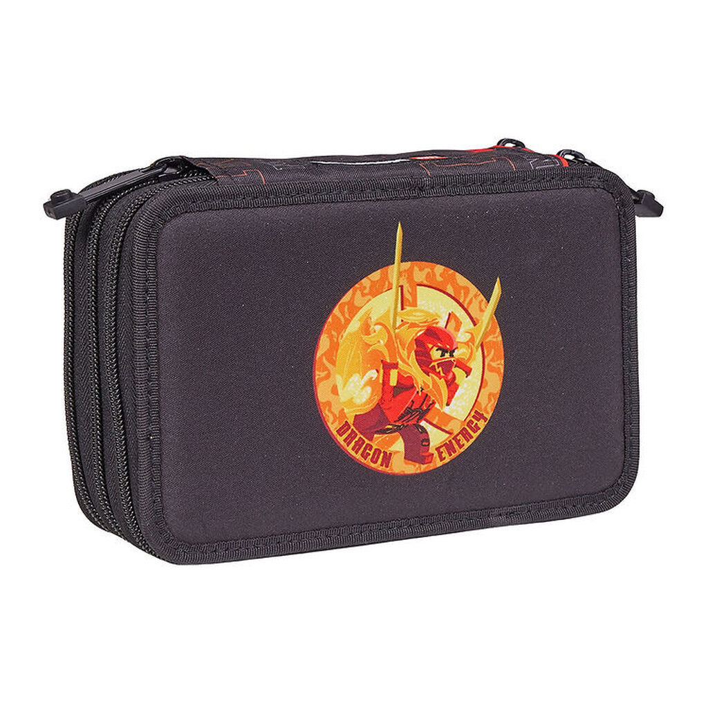 LEGOÂ® Ninjago Penalhus m. Indhold - Dragon Energy - Sort