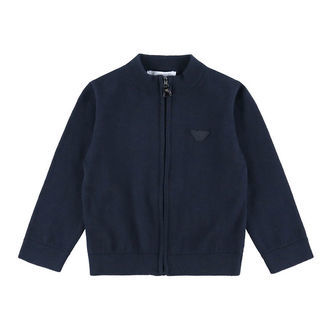Emporio Armani Cardigan - Bomuld/Uld - Navy