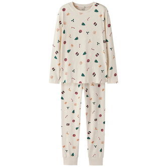 Name It Nattøj - NknVismas - Whitecap Gray/Xmas AOP