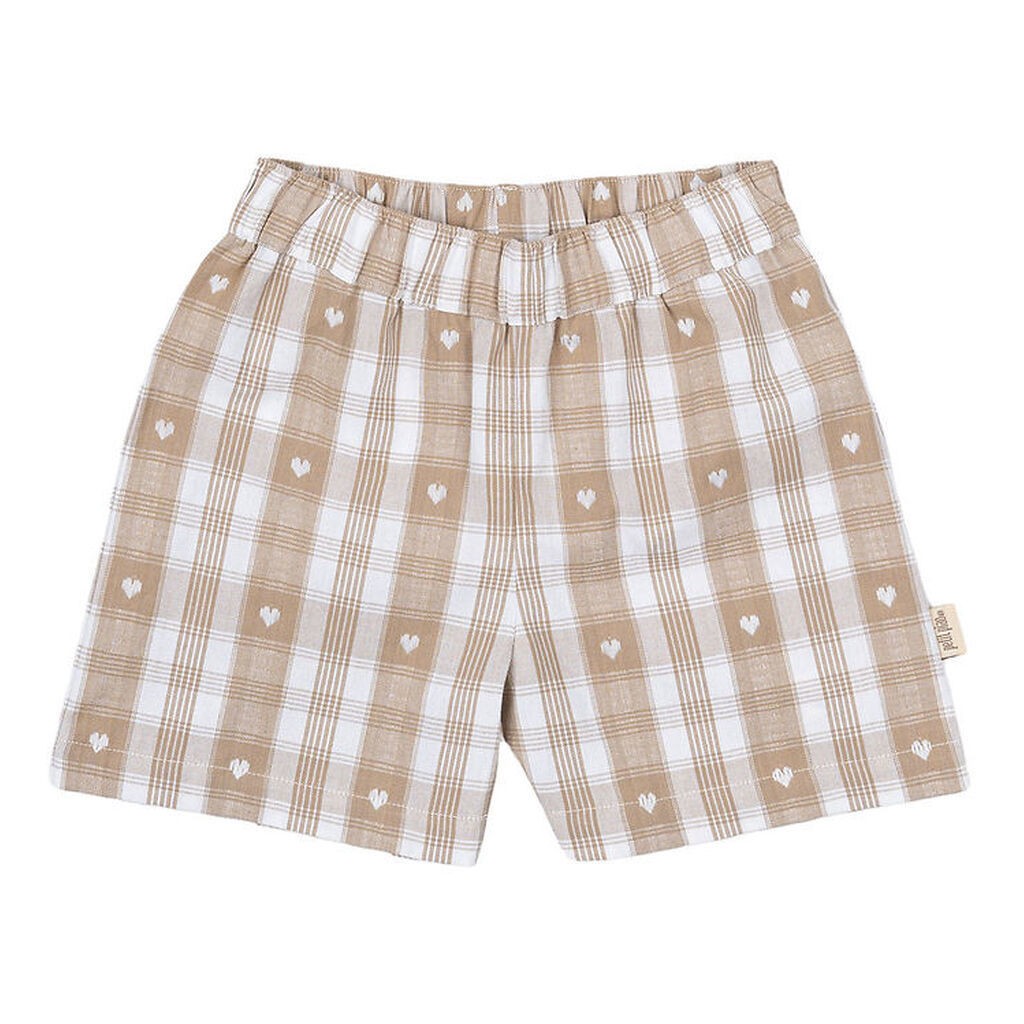 Petit Piao Shorts - Boxy Woven - Off White Heart
