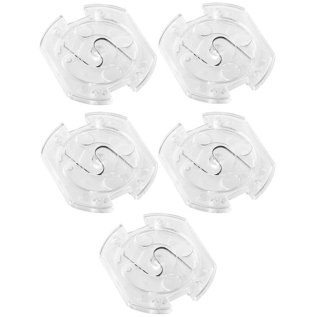 Jippies Stikkontakt-sikringer - Drejelig - 5 stk. - Transparent